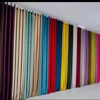پرده حریر ساده ترک با مخمل ۱طرفه|پرده، رانر، رومیزی|مشهد, عامل|دیوار
