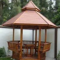 طراحی و ساخت آلاچیق و کلبه چوبی|خدمات پیشه و مهارت|بابل, |دیوار