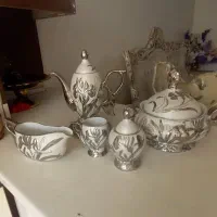 سرویس چینی نقره کوب اصل