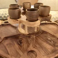 کلبه.چوبی/سروپذیرای۶نفره/|ظروف سرو و پذیرایی|اصفهان, مصلی|دیوار