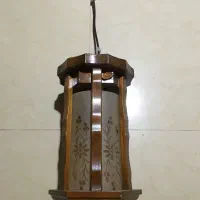لوستر چوبی در حدنو تمیز بدون خط و خش|لوستر و چراغ آویز|کرج, عظیمیه|دیوار