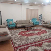 مبلمان ۱۱نفره تخت شو مدرن بعلاوه جلومبلی و ۴ عسلی