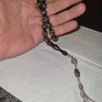 تسبیح نقره کاری و مینا کاری شده