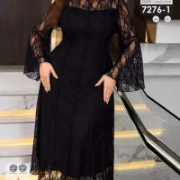 پیراهن مجلسی گیپور بیگ سایز کد 7276