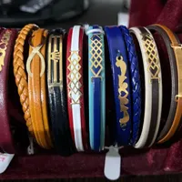 دستبند چرم زنانه و مردانه پلاک طلا|جواهرات|شیراز, بازار|دیوار