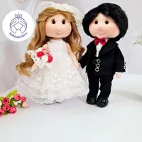 عروسک عروس و داماد. هدیه خاص. تیلدا و فرشته|اسباب‌‌بازی|قم, قلعه یزدیها|دیوار