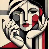 تابلو نقاشی زنانه، رنگ روغن، کاردست