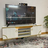 میز تلویزیون سفید طلایی در حداکبند