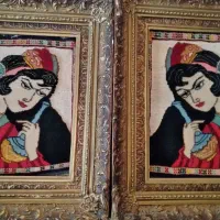 جفت تابلو فرش دستبافت قدمت دار