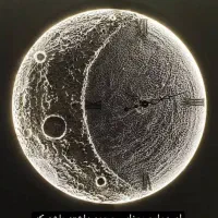 تابلو ماه ماه آینه و ساعت ماه|صنایع دستی و سایر لوازم تزئینی|شاهینشهر, طالقانی|دیوار