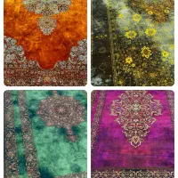 فرش های ۱۲۰۰شانه رنگی‌ مدرن نو/توحید۲ فرش ماندگار