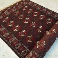 فرش ترکمن تمام پشم کناره(کلگی)۱۴۰×۳۰۰