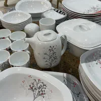 دوسرویس چینی زرین ۱۲نفره و کریستال اصل پی ارسی|ظروف سرو و پذیرایی|کرج, حصارک بالا|دیوار