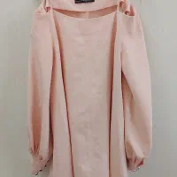 پیراهن عروسکی صورتی گلبهی پاستیلی