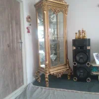 بوفه تمام چوب رنگ طلایی