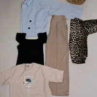 چند عدد لباس دخترانه در حد نو همگی با هم ۱۲۰۰