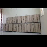 3 متر کابینت بدنه فلزی درچوبی در حد نو