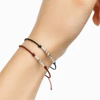 دستبند نقره کد مورس