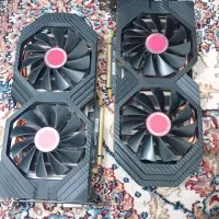 دو عدد کارت rx580 xfx