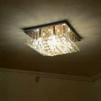 لوستر سقفی کریستال ۴ حالته ریموت دار