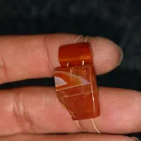 مهره عقیق ساسانی دست تراش کهنه عتیقه