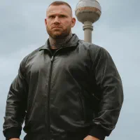 کاپشن چرم صنعتی سایز بزرگ 3XL تا 5XL پایین کشی|لباس|تهران, خزانه|دیوار