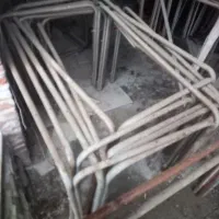 میز صفحه چوبی پایه فلزی مستطیل|میز و صندلی غذاخوری|آمل, |دیوار