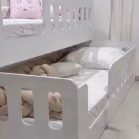 تخت دو طبقه میهمان میزبان چرخ دار|تخت و سرویس خواب|مشهد, شهرک امام هادی (شهرک غرب)|دیوار