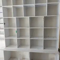 قفسه ام دی اف و میز|فروشگاه و مغازه|کاکی, |دیوار