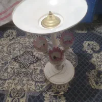 چراغ شبخواب برنز با لاله های صورتی زیبا