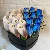 دسته گل روبانی