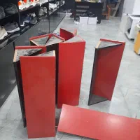 ۸ عدد قفسه لترون رنگ قرمز به ابعاد ۸۰در۲۵|کتابخانه، شلف، قفسه‌های دیواری|کلاله, |دیوار