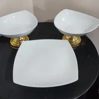 دو عدد جا میوه ای ویک عدد جا بسکوییتی