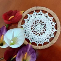 دیوارکوب ماندالا بافتنی