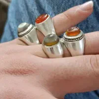 انگشتر نقره عقیق یمن باباقوری کهنه کلکسیونی|جواهرات|اصفهان, رزمندگان|دیوار