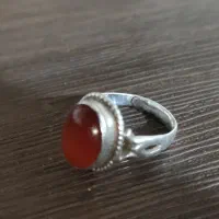 انگشتر مردانه عقیق و نقره