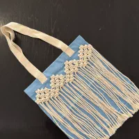 کیف پارچه ای، توت بگ مکرومه