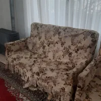 مبل ۷ نفره با روکش|مبلمان خانگی و میز عسلی|لشت نشا, |دیوار