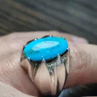 انگشتر فیروزه نیشابور رکاب نقره