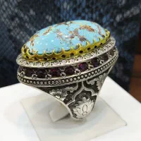 انگشتر فیروزه دست ساز کلکسیونی