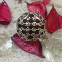 انگشتر نقره مردانه طرح پنجره فولاد