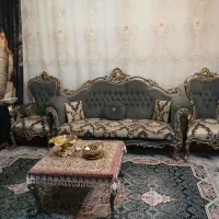 مبل سلطنتی ۹ نفره چوب راش فوم سرد