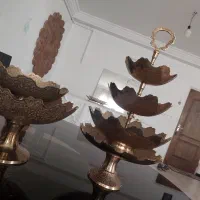 سرویس پذیرایی برنجی هندی|ظروف سرو و پذیرایی|گنبد کاووس, |دیوار