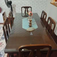 میز ناهارخوری چوبی|میز و صندلی غذاخوری|کرمان, |دیوار