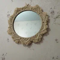 آینه مکرومه بسیار زیبا|آینه|بجنورد, |دیوار