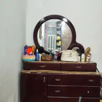 تخت خواب دو نفره با تشک و میز آرایش|تخت و سرویس خواب|اهواز, فاز ۲ پادادشهر|دیوار