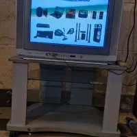 تلویزیون ۲۵ اینچ جی وی سی ژاپن jvc با میز