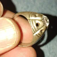 انگشتر نقره کهنه.رکاب دست‌سازسنگین.فروش یکجا