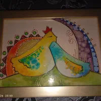 تابلو زیبای مرغ