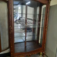 بوفه ویترین چوبی دکوری شیشه سوپرراش گرجستان منبت
